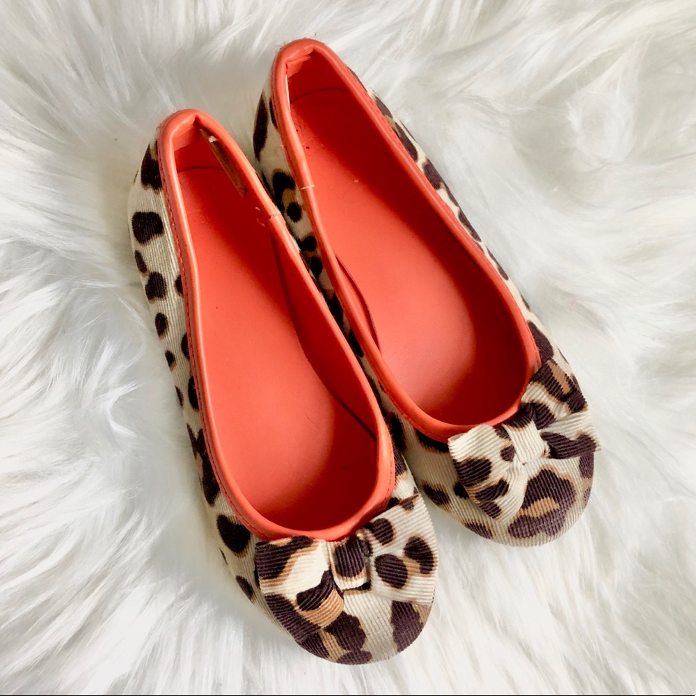 Gymboree Leopard Corduroy Bow Dress Shoes